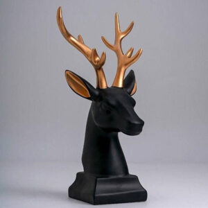 Elephant Showpiece for Home Decor (Black) Polyresin – 6 Inch