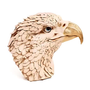 Eagle Face Showpiece for Home Decor (Cream) Polyresin – 8.5 Inch