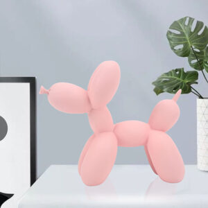 Balloon Dog Showpiece for Home Decor (Pink) Polyresin - 7.5 Inch