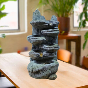 Water Fountain Showpiece for Home Decor (Black) Polyresin – 25 Inch