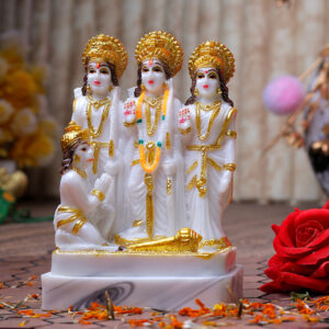 Ram Darbar Idol Showpiece (White) Marble - 6 Inch