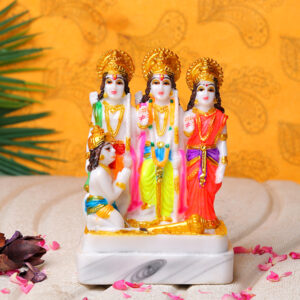 Rama Darbar Idol Showpiece (Multicolor) Marble - 6 Inch