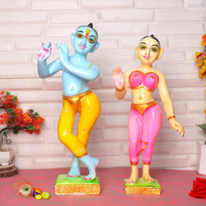 Jugal Jodi Radha & Krishna Idol Showpiece for Home Decor (Multicolor) Marble - 18 Inch