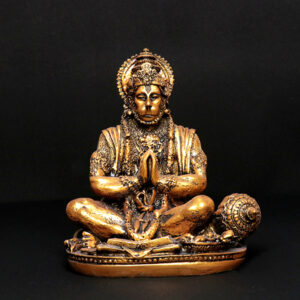 Lord Shiva Idol Statue Especially for Car Dashboard (Antique Gold) Polyresin - 7 Inch