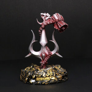 Antique Trishul Showpiece Especially for Car Dashboard (Purple & Golden) Polyresin – 4 Inch