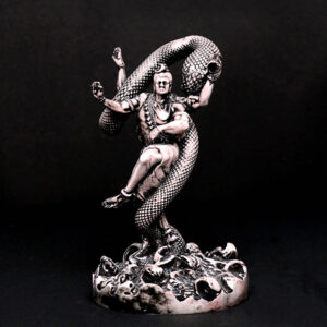 Tandav Lord Shiva Idol Statue Especially for Car Dashboard (Multicolor) Polyresin - 6 Inch