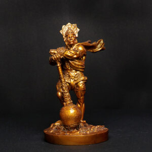 Bahubali Hanuman Idol Showpiece Espacially for Car Dashboad (Golden) Polyresin - 8 Inch
