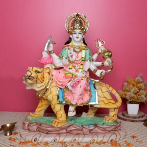 Goddess Maa Durga Idol Showpiece for Home Decor (Multicolor) Marble – 18 Inch