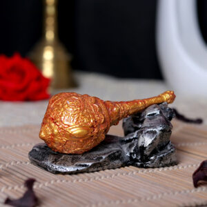 Hanuman Gada Showpiece Especially for Car Dashboard (Golden & Black) Polyresin - 1.5 Inch