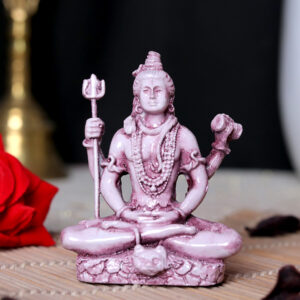 Lord Shiva Idol Statue Especially for Car Dashboard (Purple) Polyresin - 3 Inch