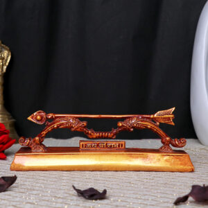 Shri Ram Dhanush Showpiece Espacially for Car Dashboad (Golden) Polyresin - 2.5 Inch