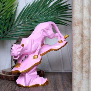 Tree Jaguar Showpiece for Home Decor (Pink) Polyresin – 8 Inch
