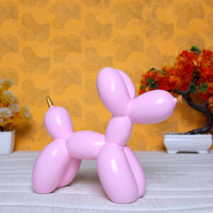 Balloon Dog Showpiece for Home Decor (Pink) Polyresin - 7.5 Inch