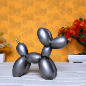 Balloon Dog Showpiece for Home Decor (Grey) Polyresin – 7.5 Inch