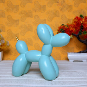 Balloon Dog Showpiece for Home Decor (Blue) Polyresin - 7.5 Inch