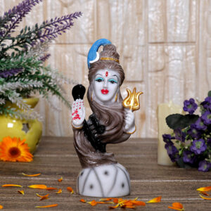 Lord Shiva Idol Showpiece for Home Decor (Brown) Marble – 6 Inch