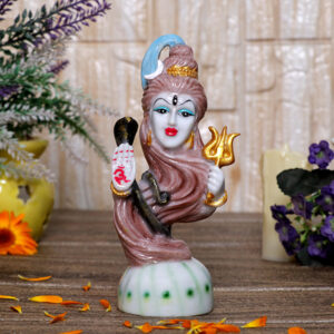 Lord Shiva Idol Showpiece for Home Decor (Brown) Marble – 6 Inch