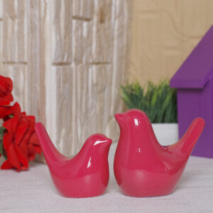 Creative Love Birds Showpiece for Home Decor (Red) Polyresin – 3.5 Inch