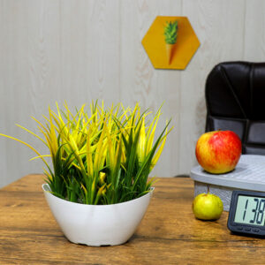 Grass Artificial Plant Showpiece for Home Decor (Plastic) – 7.5 Inch