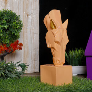 Grazing Horse Showpiece for Home Decor (Orange) Polyresin – 10 Inch