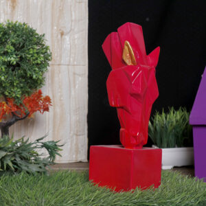 Grazing Horse Showpiece for Home Decor (Red) Polyresin – 10 Inch