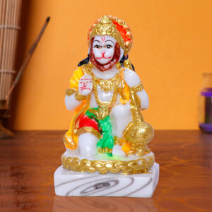 Lord Hanuman Ji Idol | Bajrangbali Murti for Home, Office & Car Dashboard | 8 cm (L) x 4 cm (D) x 11 cm (H) | Divine Blessings & Strength