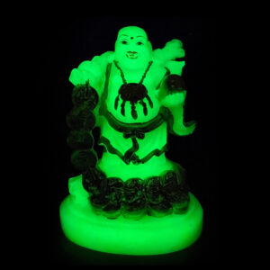 Golden Coin Laughing Buddha with Radium Light