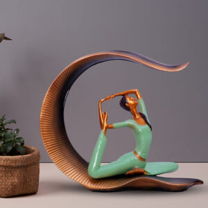 Graceful Yoga Meditation Sculpture – Artistic Resin Figurine for Home & Office Decore (L-27cm,B-10cm,H-24cm)