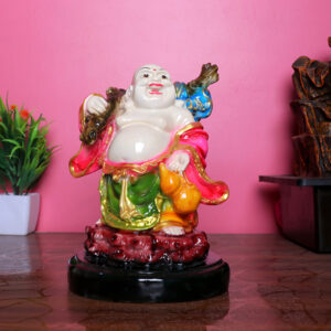 Multicolor Laughing Buddha Statue for Prosperity & Good Luck