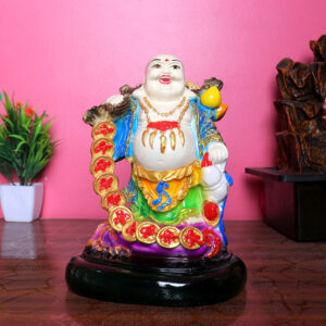 Colorful Laughing Buddha Statue for Prosperity & Luck