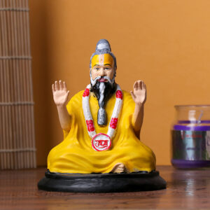 Premanand Maharaj Idol – 14 cm (H) x 11 cm (L) x 11 cm (D) | Spiritual Guru Murti for Home & Office