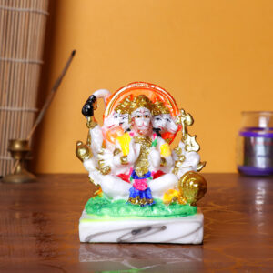 Lord Dattatreya Idol – Multicolor Resin Statue (9.5 cm H) for Home Temple & Spiritual Décor