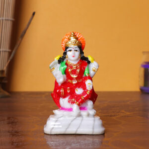 Goddess Lakshmi Idol – 9.5 cm (H) x 6 cm (L) x 4 cm (D) | Resin Lakshmi Mata Murti for Home & Office