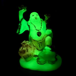 Radium Light Buddha with Wealth Bag & Gold Ingot