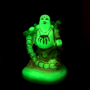 Golden Laughing Buddha Figurine with Radium Light