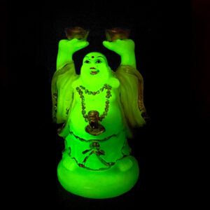 Radium Light Buddha with Gold Ingots for Wealth