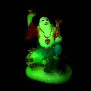 Radium Buddha with Wealth Bag & Gold Ingot (H-17cm)
