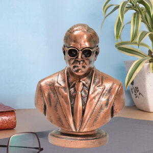 Dr. B.R. Ambedkar Bust Copper Finish Idol - 5 Inch