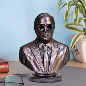 Dr. Ambedkar Bronze Finish Bust Statue - 5 Inch