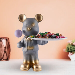 11-Inch Resin Bear Candy Tray – Stylish Storage Holder