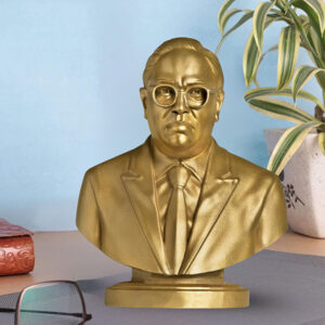 Dr. B.R. Ambedkar Bust Gold Finish Statue - 5 Inch