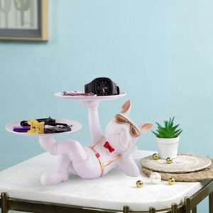 French Bulldog Tray Holder – Dual Tray Organizer 7 inch
