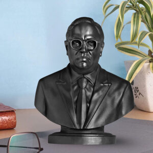 Dr. B.R. Ambedkar Bust Black Finish Statue - 5 Inch