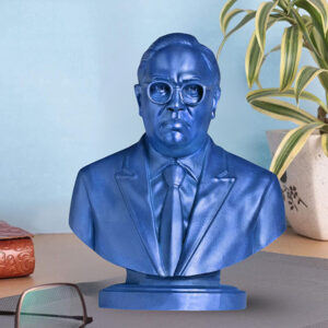 Dr. B.R. Ambedkar Bust Blue Finish Statue - 5 Inch