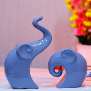 Charming Elephant Showpiece for ome Decor - (Grey) 9 inch