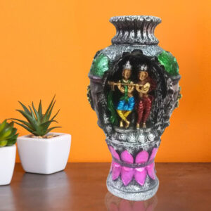 Radha-Krishna Flower Pot for Home Decor (Polyresin) -15 Inch