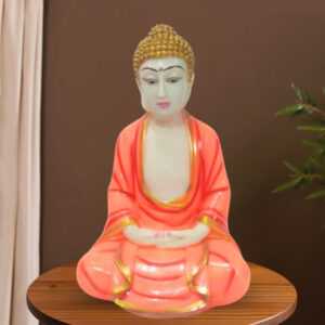 Meditating Buddha Face Spiritual Marble Sculpture for Home -12 Inch