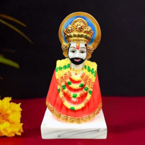 Khatu Shyam Idol Showpiece Figurine Statue (Marble) – 6 Inch