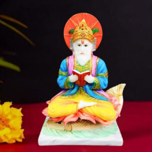 Jhulelal Ji Idol Showpiece Figurine Statue (Marble) – 10 Inch