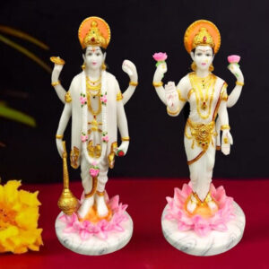 Sheshnag Vishnu Lakshmi Idol Showpiece for home & office (Marble) - 15 inch
